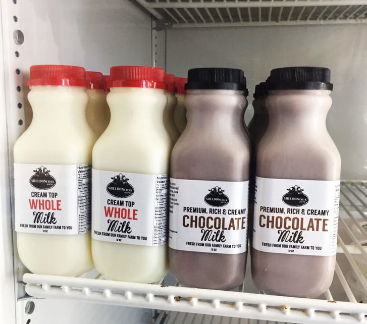 white and chocolate Ontario milk