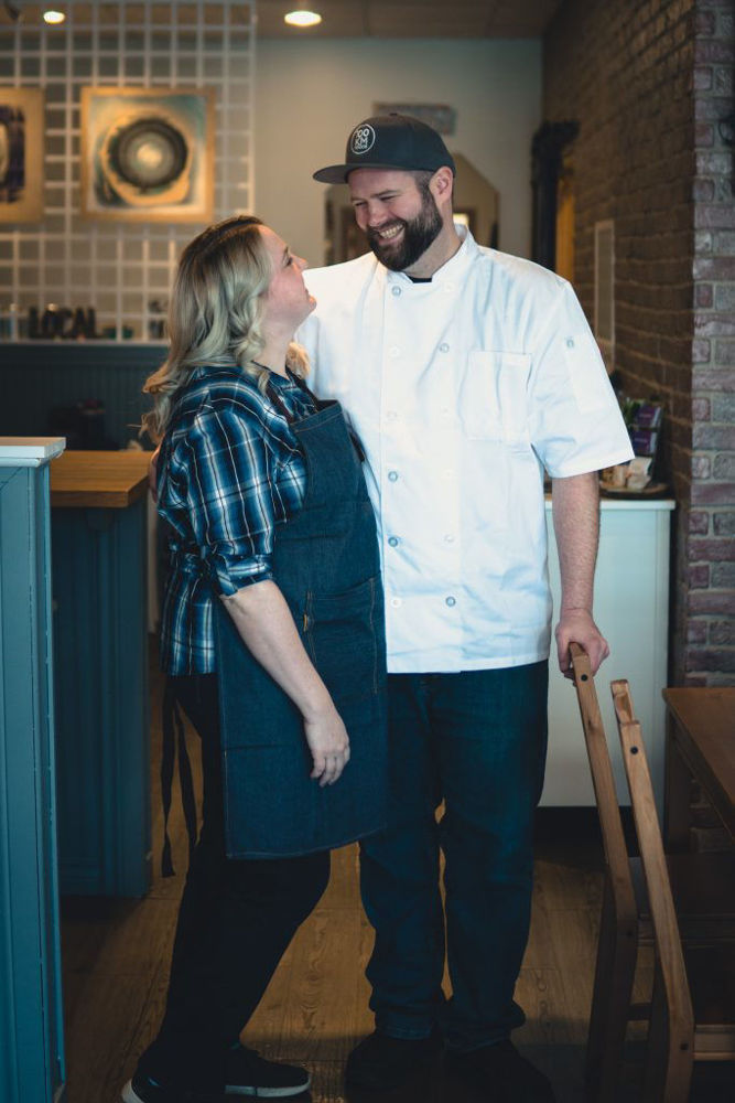 The Yellow Pear Chefs Jason & Nicole Sawatsky in the Dining Room