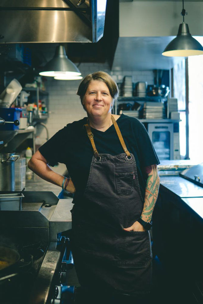 Chef Lora Kirk in the kitchen at Ruby Watchco in Toronto